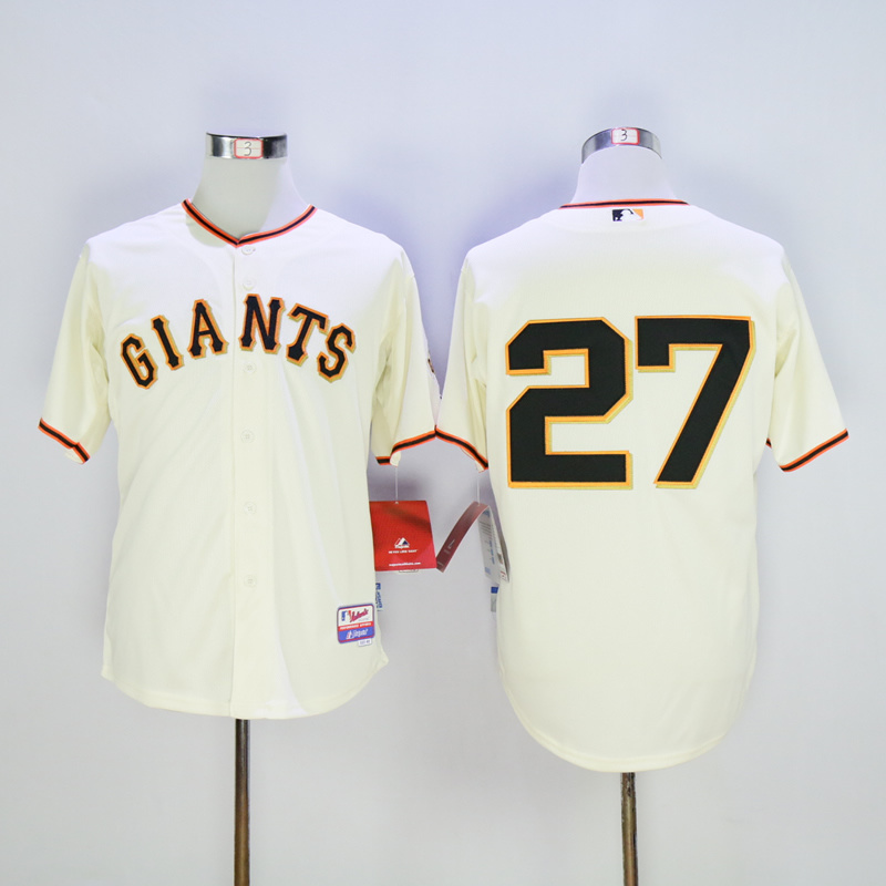Men San Francisco Giants #27 Marichal Cream MLB Jerseys->san francisco giants->MLB Jersey